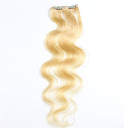 Set of 7 Clip-in Hair Extensions - Body Wave 613 Blonde