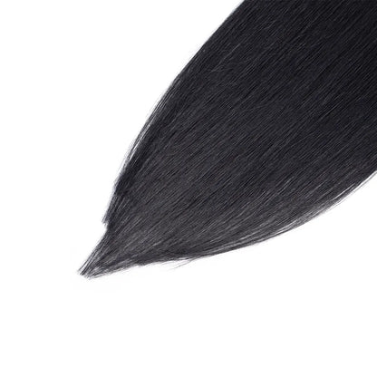 Set of 7 Clip-in Hair Extensions - Straight Black